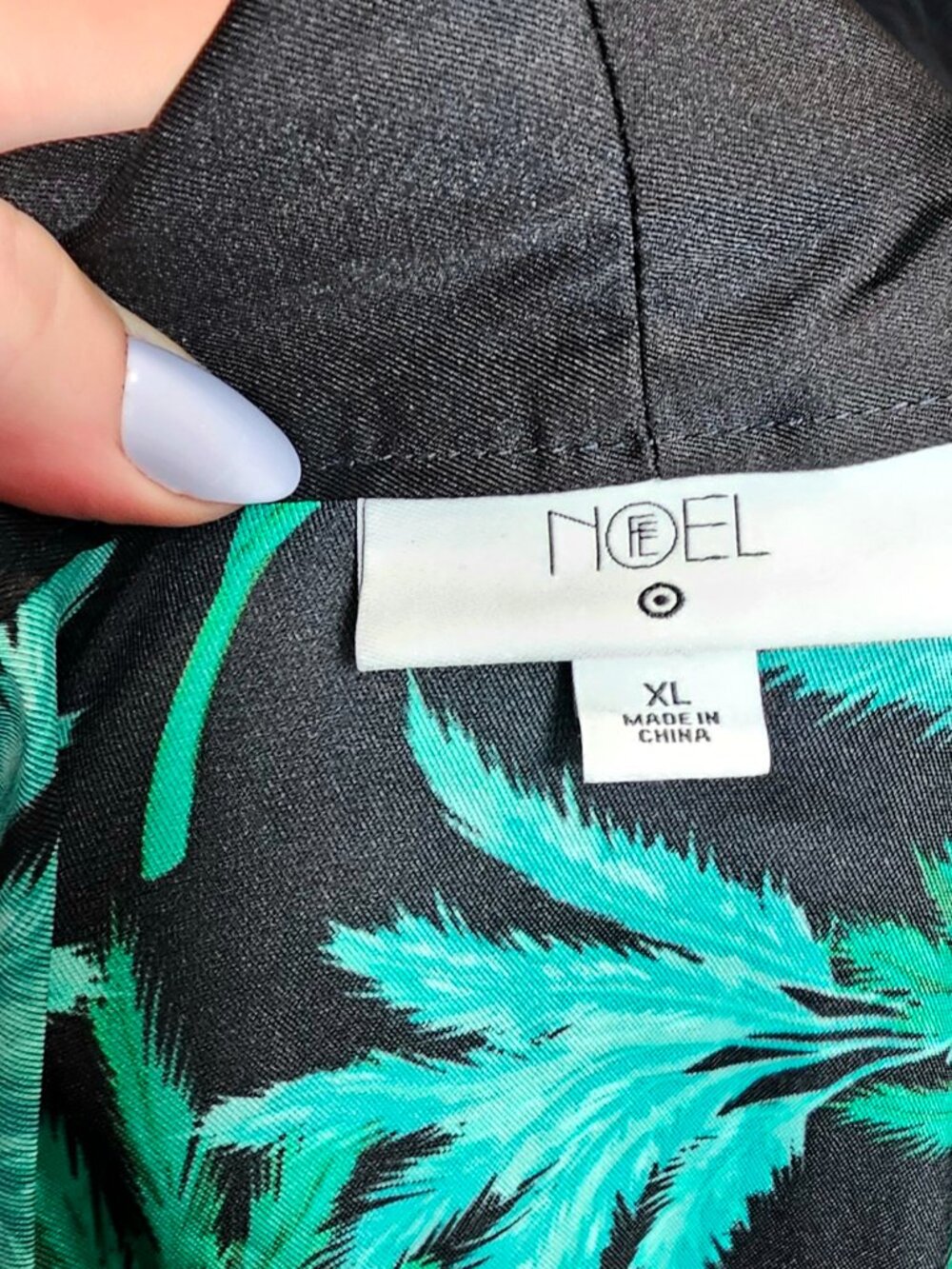 Fe Noel x Target Feathered Palm Print Robe & Wide Leg Pants Set Size XL Black - Picture 16 of 16